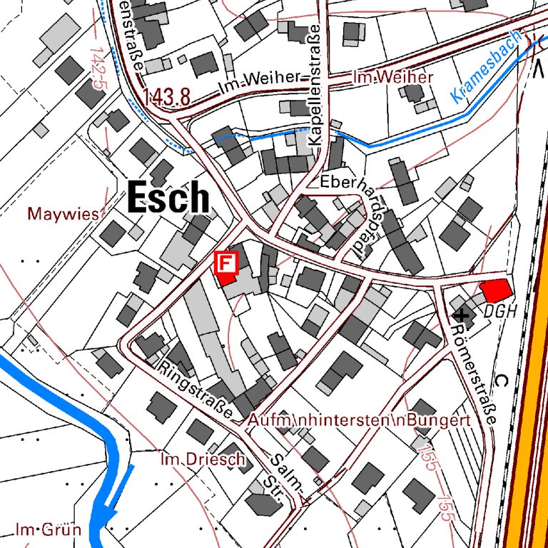Esch (1:5,000) Map by Landesamt fur Vermessung und ...