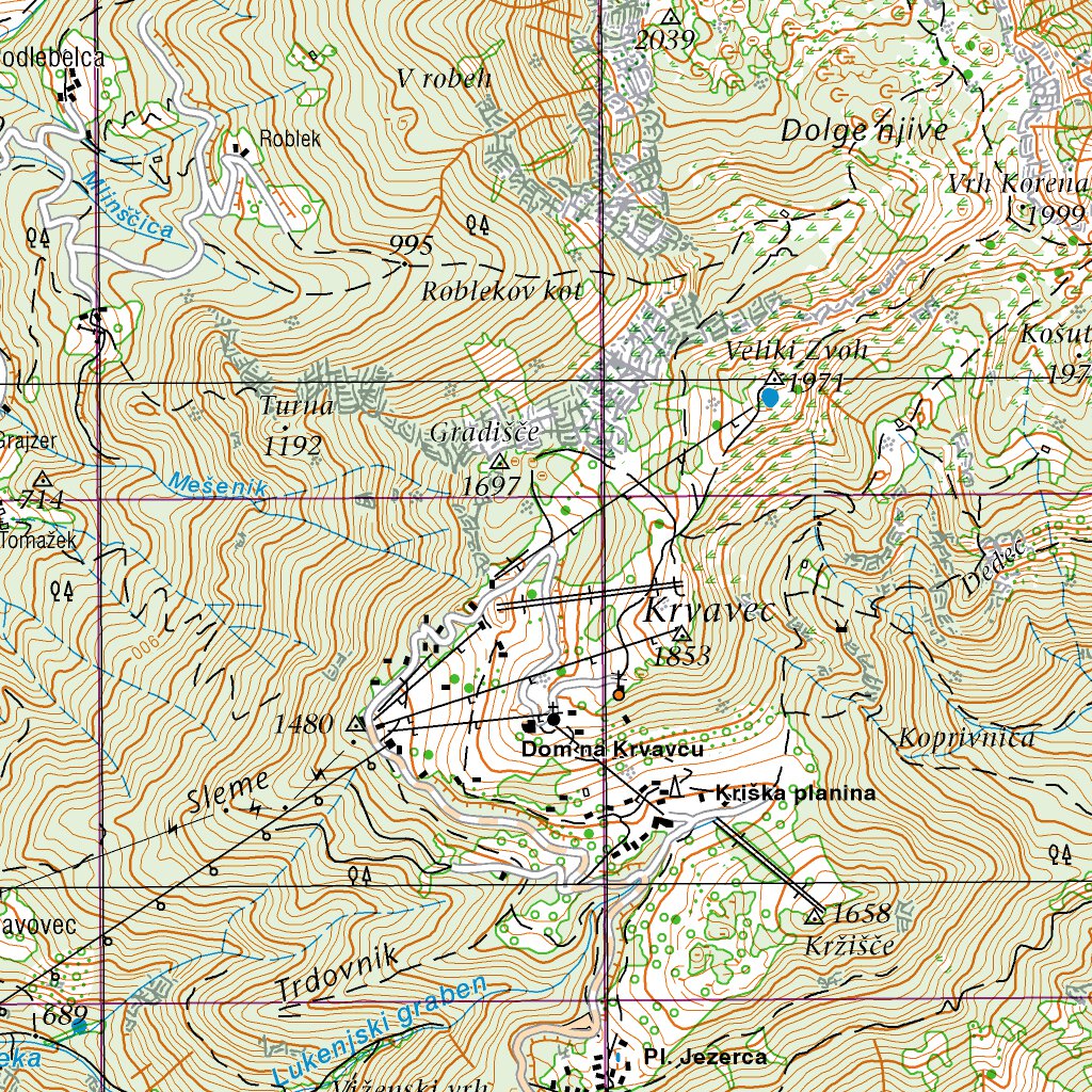 Kranj (T502301B) Map by Surveying and Mapping Authority of the Republic ...