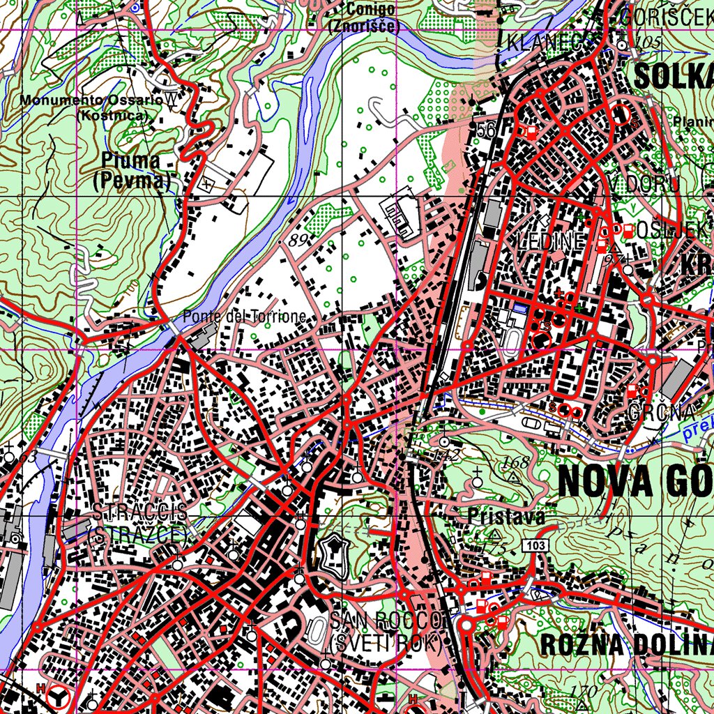 Nova Gorica (T503701A) Map by Surveying and Mapping Authority of the ...