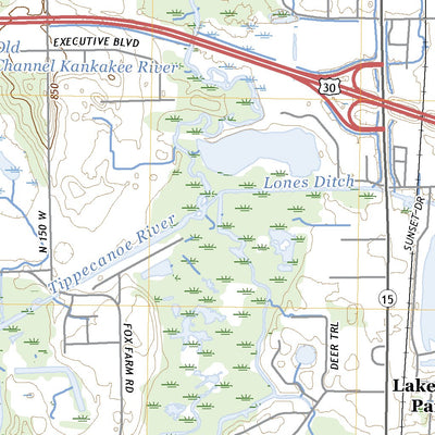 United States Geological Survey Leesburg, IN (2022, 24000-Scale) digital map