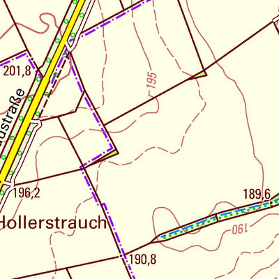 Uelversheim (125,000) Map by Landesamt fur Vermessung und
