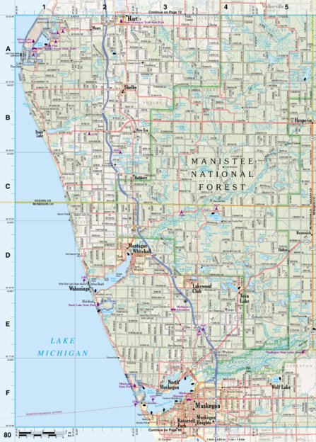 Michigan Atlas & Gazetteer Page 80