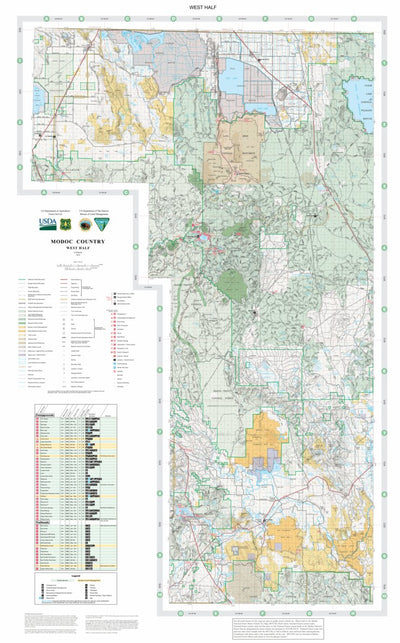 Modoc National Forest (West) Map by US Forest Service R5 | Avenza Maps