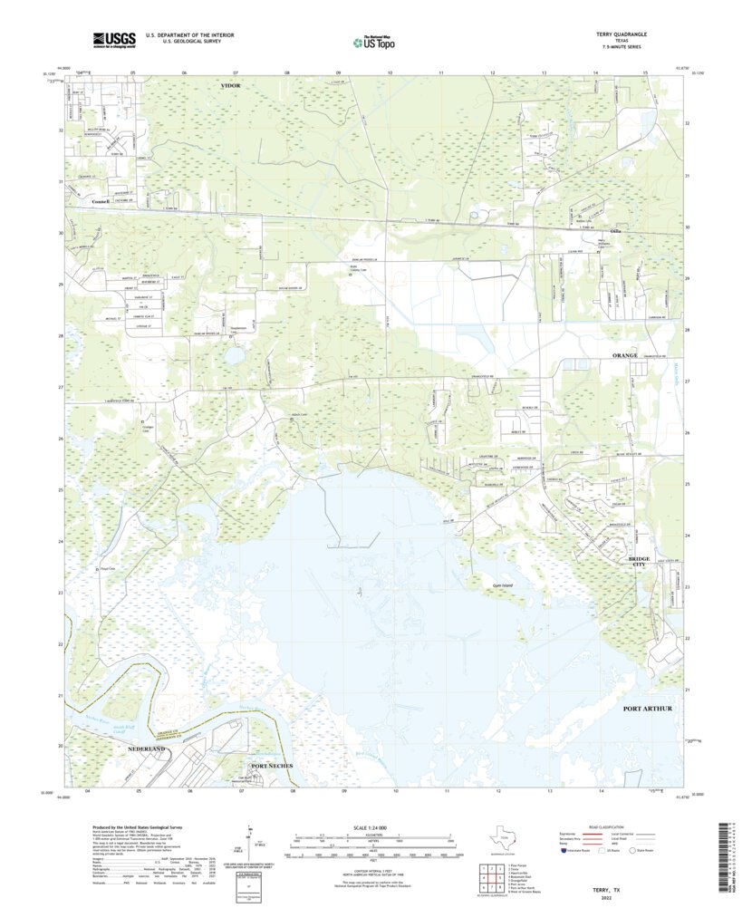 Terry, TX (2022, 24000-Scale) Map by United States Geological Survey ...