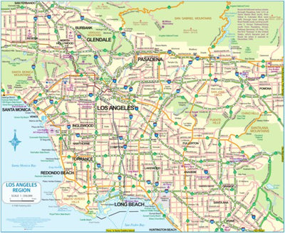 Los Angeles Region 1:350,000 - ITMB Map by ITMB Publishing Ltd ...