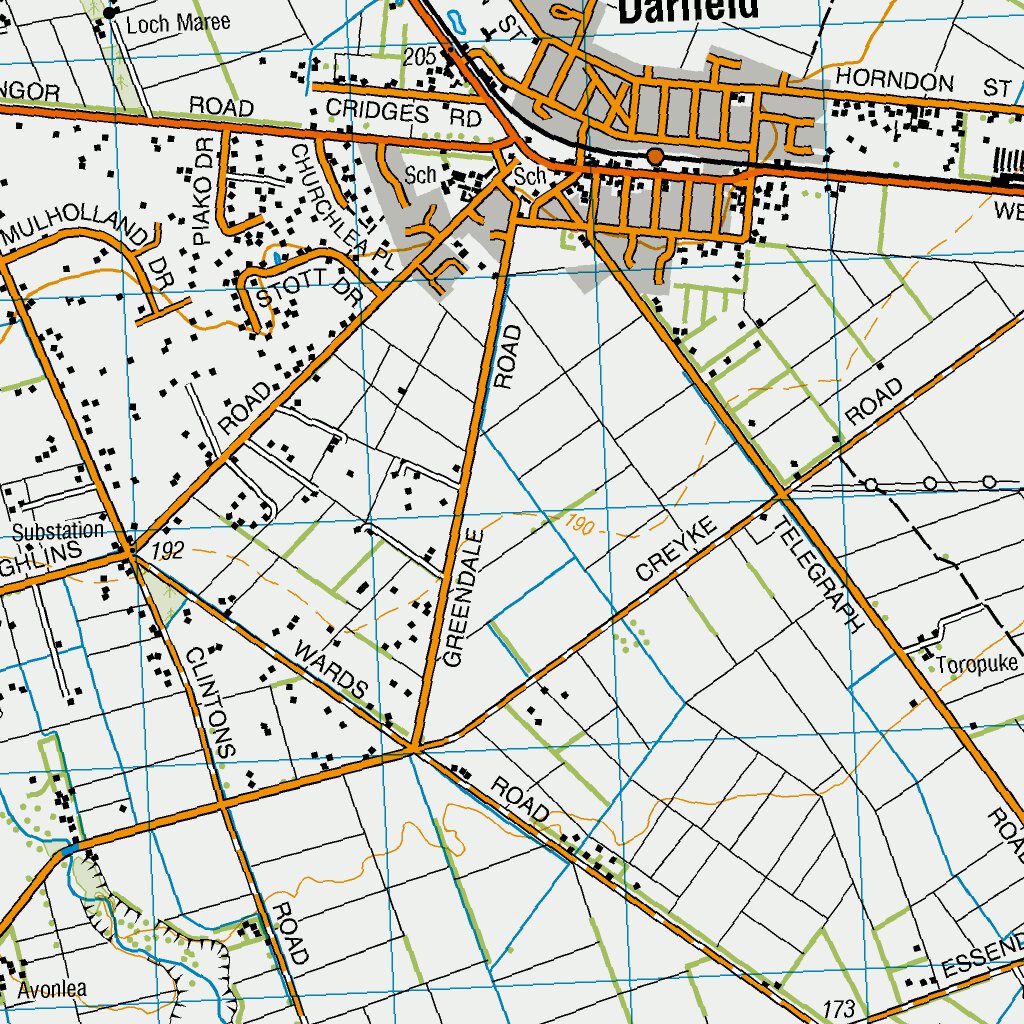 BX22 Darfield Map by Land Information New Zealand Avenza Maps