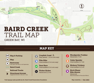 Baird Creek Trail Map - Overall