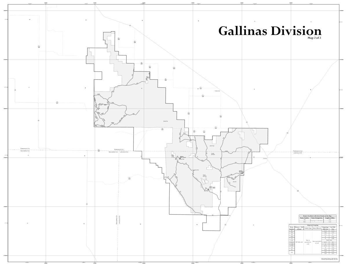 Motor Vehicle Use Map, Mountainair Ranger District, Cibola National