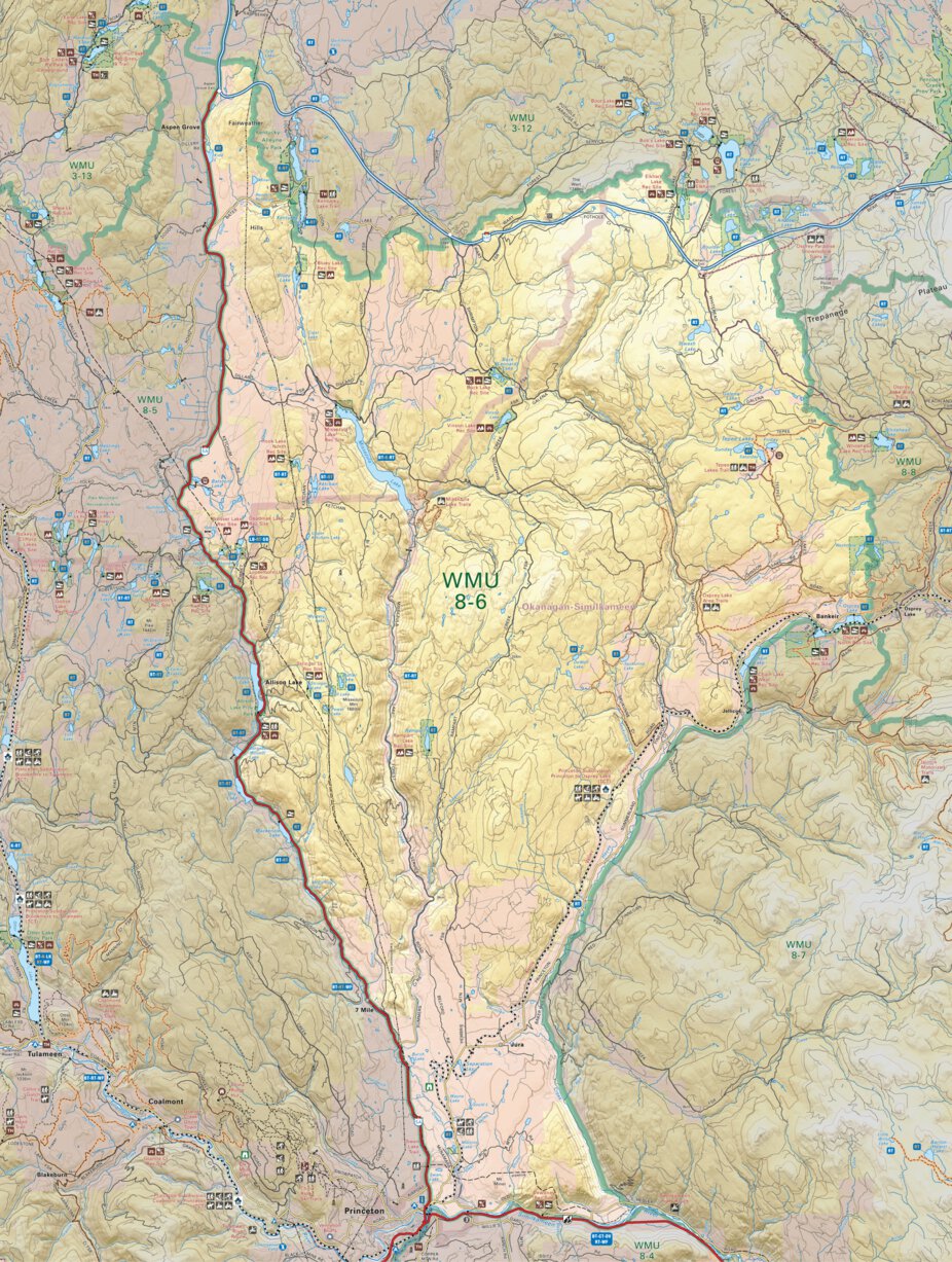 WMU 8-6 Okanagan Region – Hunting Topo BC Map by Backroad Mapbooks ...