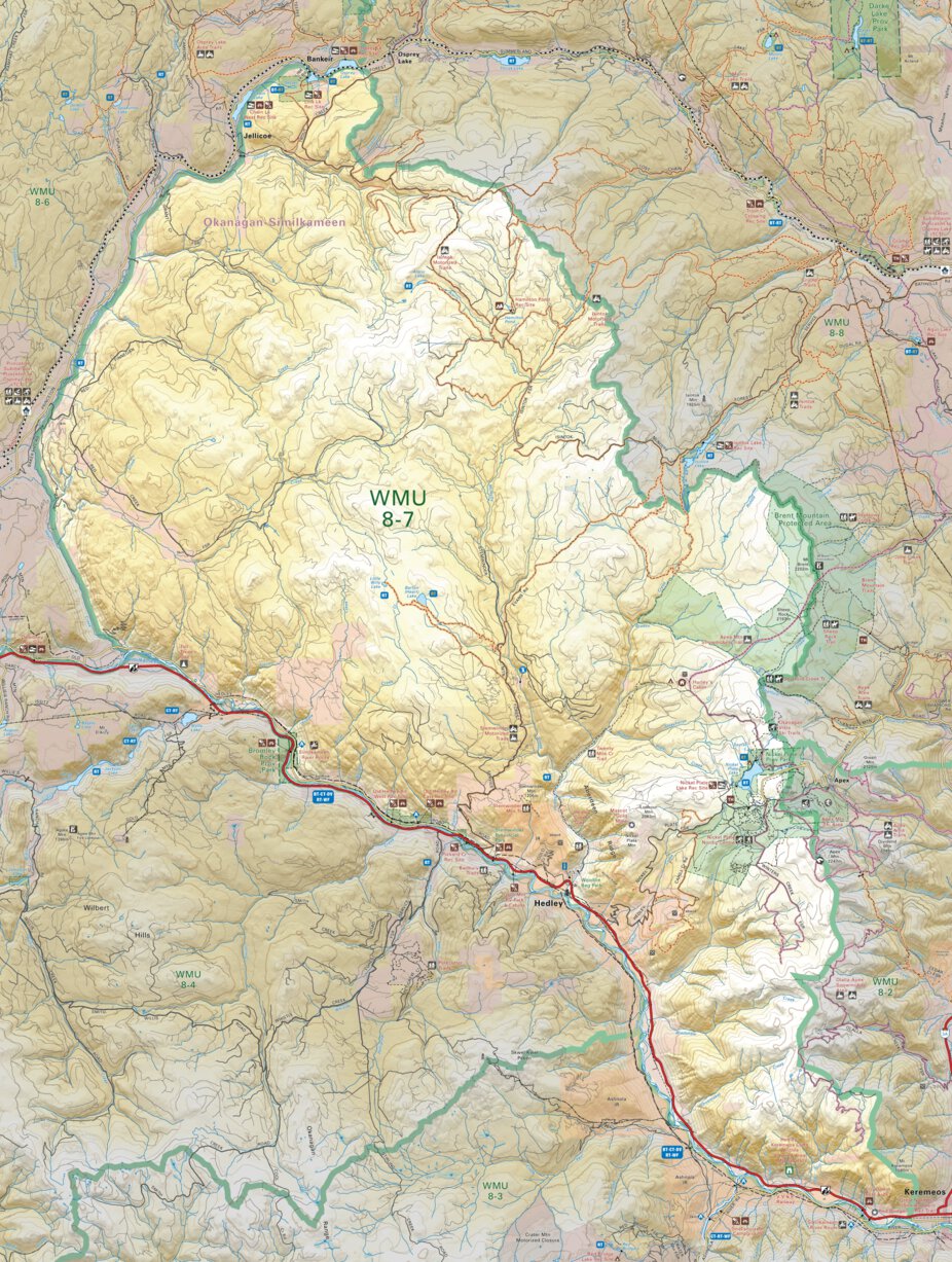WMU 8-7 Okanagan Region – Hunting Topo BC Map by Backroad Mapbooks ...