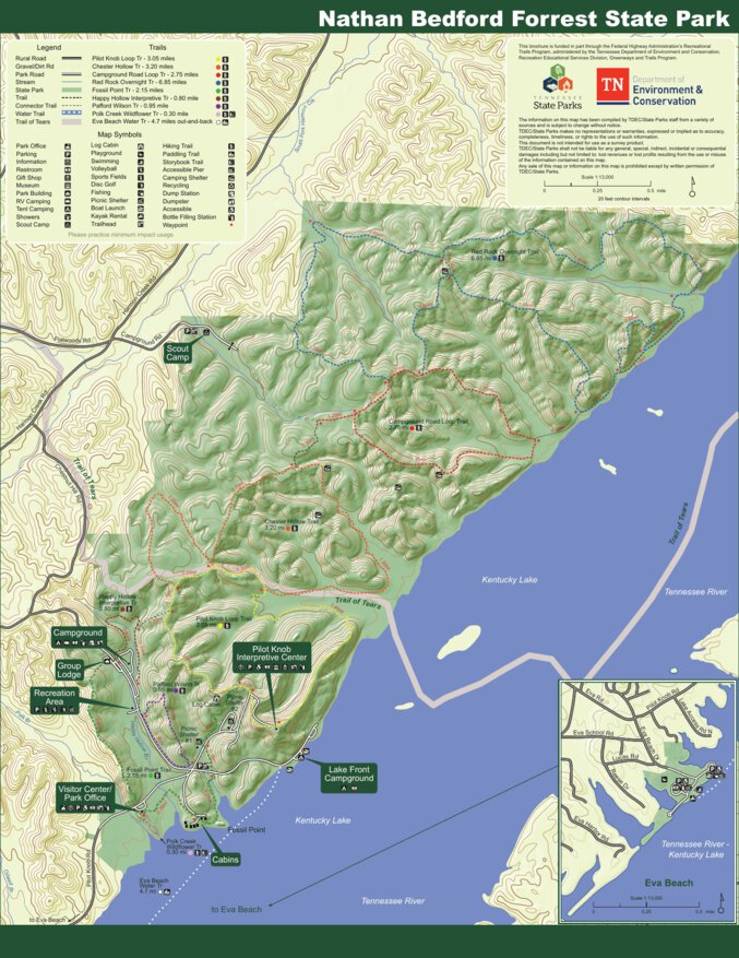 Nathan Bedford Forrest State Park Map by Tennessee State Parks Avenza