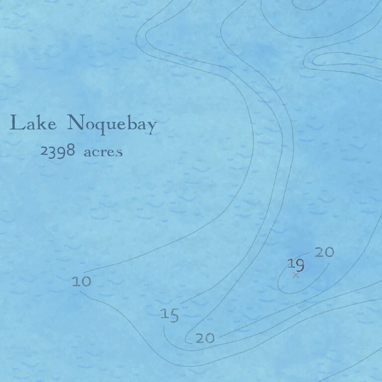 Lake Noquebay, County, Wisconsin map by WisCartography