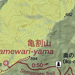 Kamewari-yama 亀割山 Hiking Map (Tohoku, Japan) 1:25,000