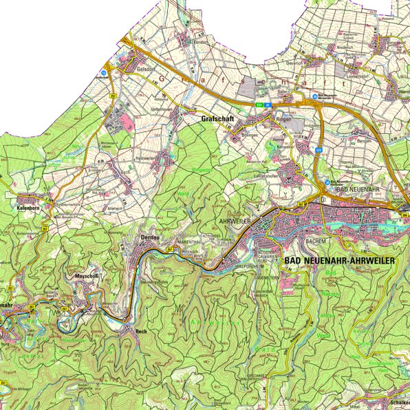Grafschaft (1:50,000) Map by Landesamt fur Vermessung und ...