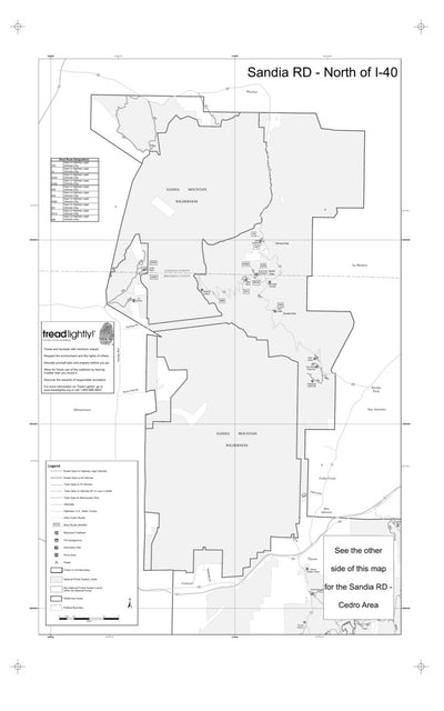 Motor Vehicle Use Map, Sandia Ranger District (North Half), Cibola National Forest Preview 1