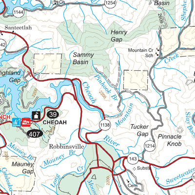 Nantahala National Forest Cheoah District, Forest Visitor Map