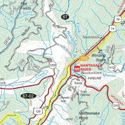 Nantahala National Forest Cheoah District, Forest Visitor Map