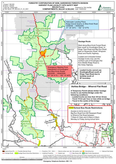 BULGA Cpts 41 & 43 Locality Safety Map