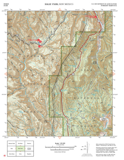 Gila National Forest Quadrangle Map: Atlas Bundle