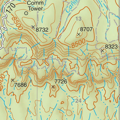 Santa Fe National Forest Quadrangle Map: pg 13 Arroyo Del Agua