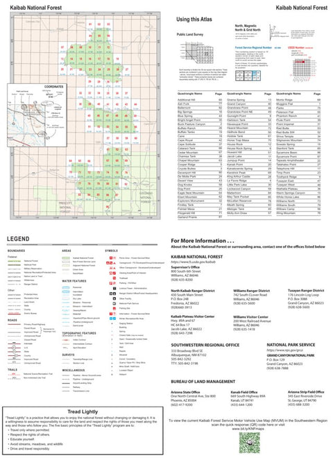 Kaibab National Forest Quadrangle Map Atlas: Atlas Index