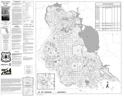 Motor Vehicle Use Map, MVUM, Ocala National Forest