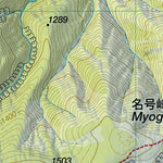 Zao-zan 蔵王山 Hiking Map (Tohoku, Japan) 1:25,000
