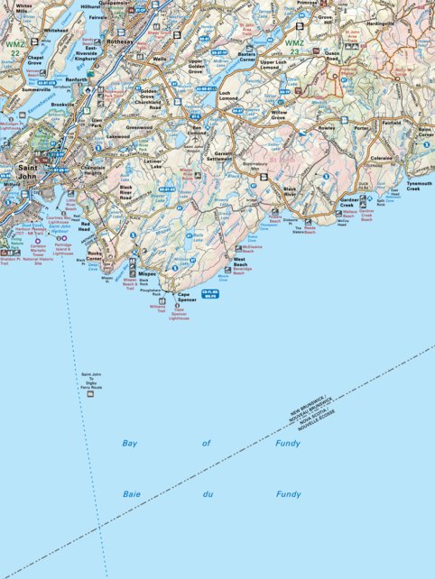 NBNB05 Saint John - New Brunswick Topo Map by Backroad Mapbooks ...