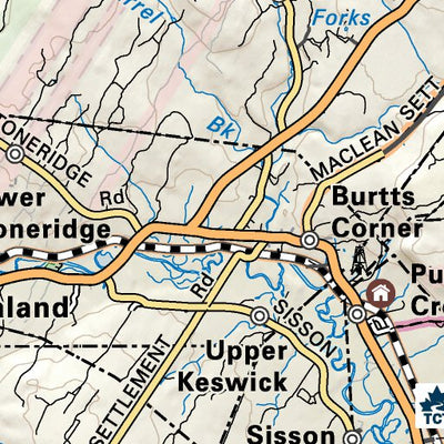 NBNB17 Fredericton - New Brunswick Topo Map by Backroad Mapbooks