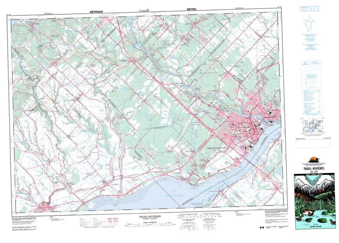 Trois-Rivières, QC (031I07 CanMatrix) Map by Natural Resources Canada ...