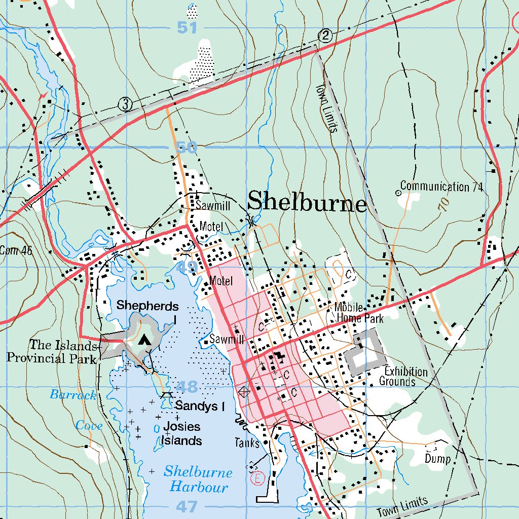 Shelburne, NS (020P14 CanMatrix) Map by Natural Resources Canada ...