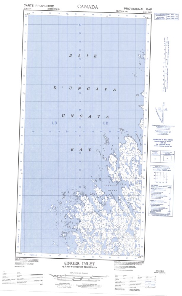 Singer Inlet East, NU (025A03 CanMatrix) Map by Natural Resources ...