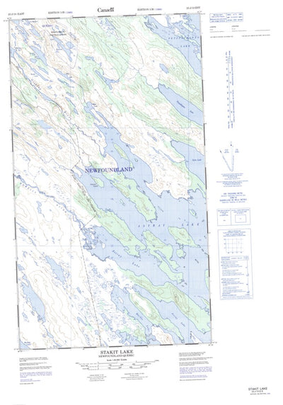 Stakit Lake East, NL (023J10 CanMatrix)