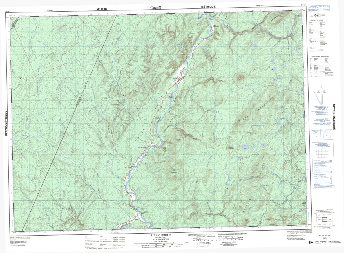 Riley Brook, NB (021O03 CanMatrix) Map by Natural Resources Canada ...