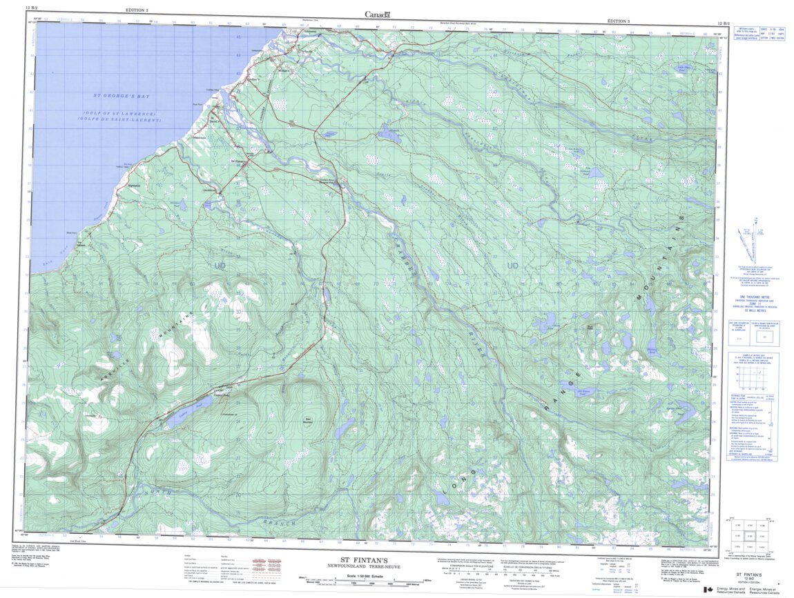 St. Fintan's, NL (012B02 CanMatrix) Map by Natural Resources Canada