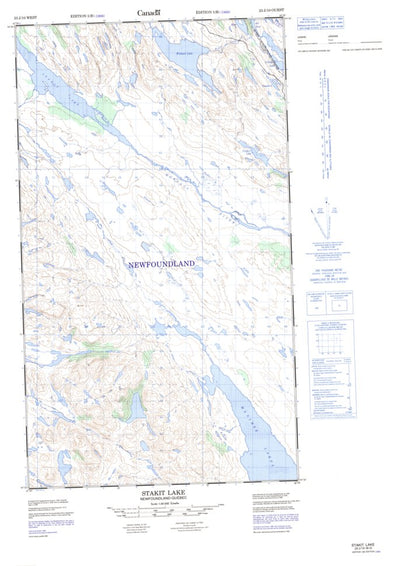 Stakit Lake West, NL (023J10 CanMatrix)