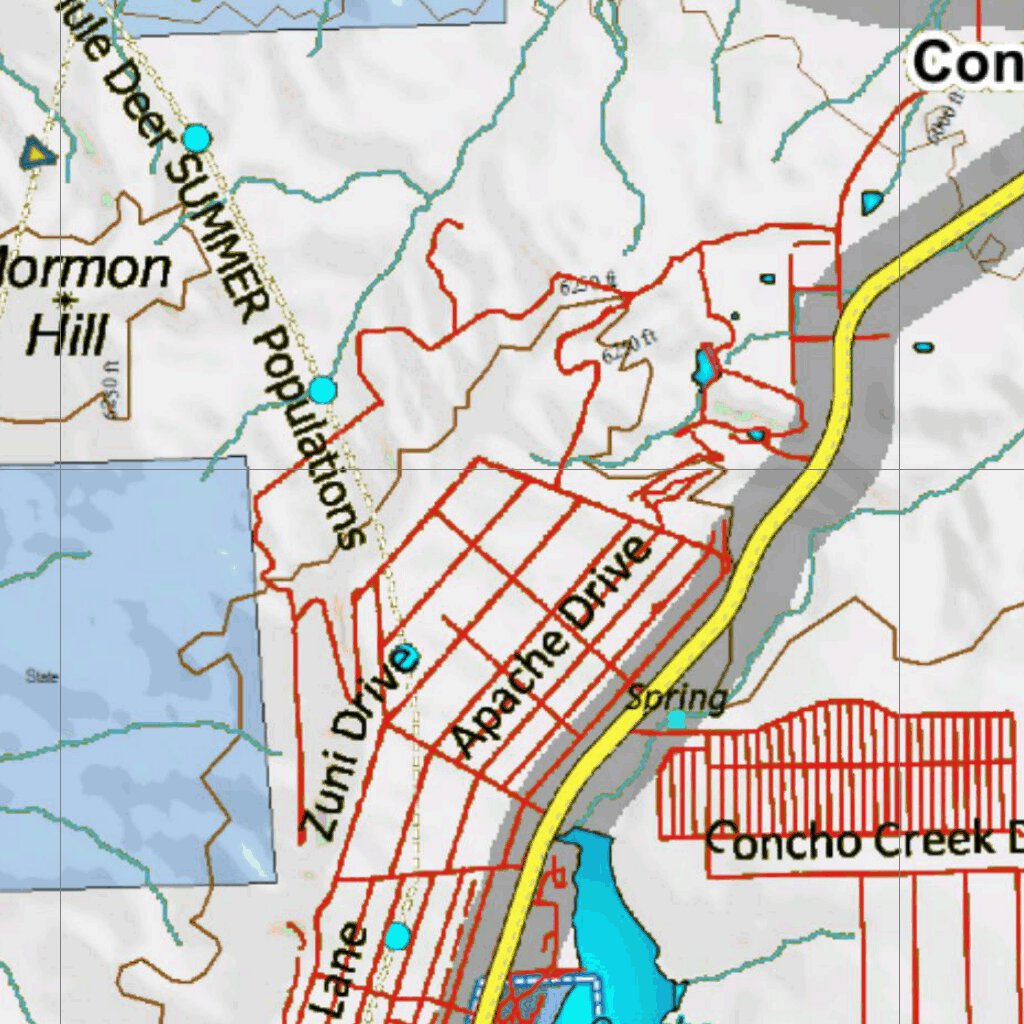 Arizona Unit 2C Land Ownership and Deer Concentrations Map by Arizona ...
