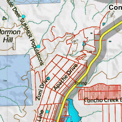 Arizona Unit 2C Land Ownership and Deer Concentrations