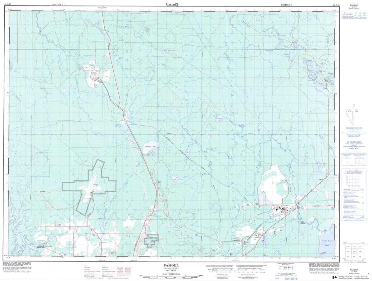 Pamour, ON (042A11 CanMatrix) Map by Natural Resources Canada | Avenza Maps