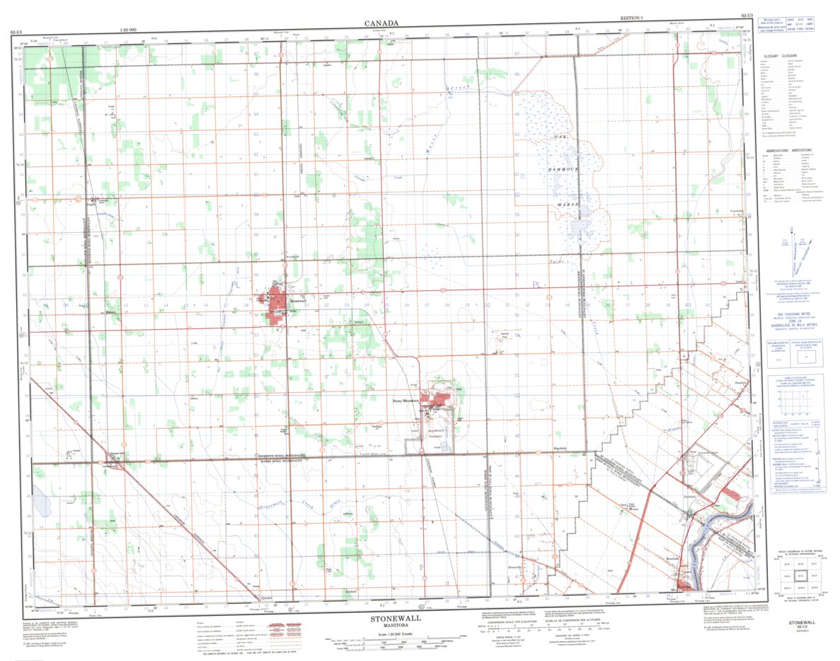 Stonewall, MB (062I03 CanMatrix) Map by Natural Resources Canada ...