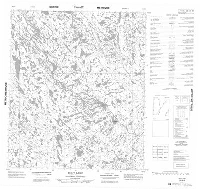 Boot Area Map Boot Lake, NU (056A09 CanMatrix) Map by Natural Resources Canada ...