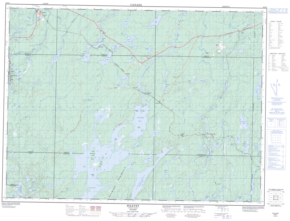 Foleyet, ON (042B01 CanMatrix) Map by Natural Resources Canada Avenza