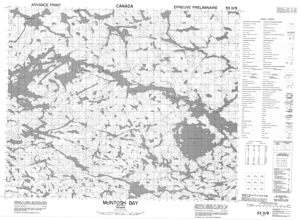 Mcintosh Bay, ON (053D09 CanMatrix) Map by Natural Resources Canada ...