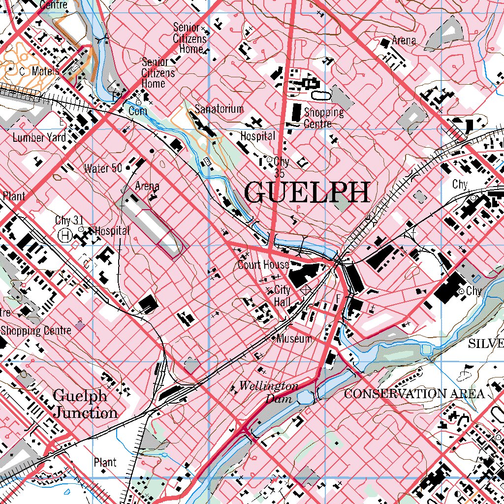 Guelph Map Guelph, ON (040P09 CanMatrix) Map by Natural Resources Canada | Avenza Maps