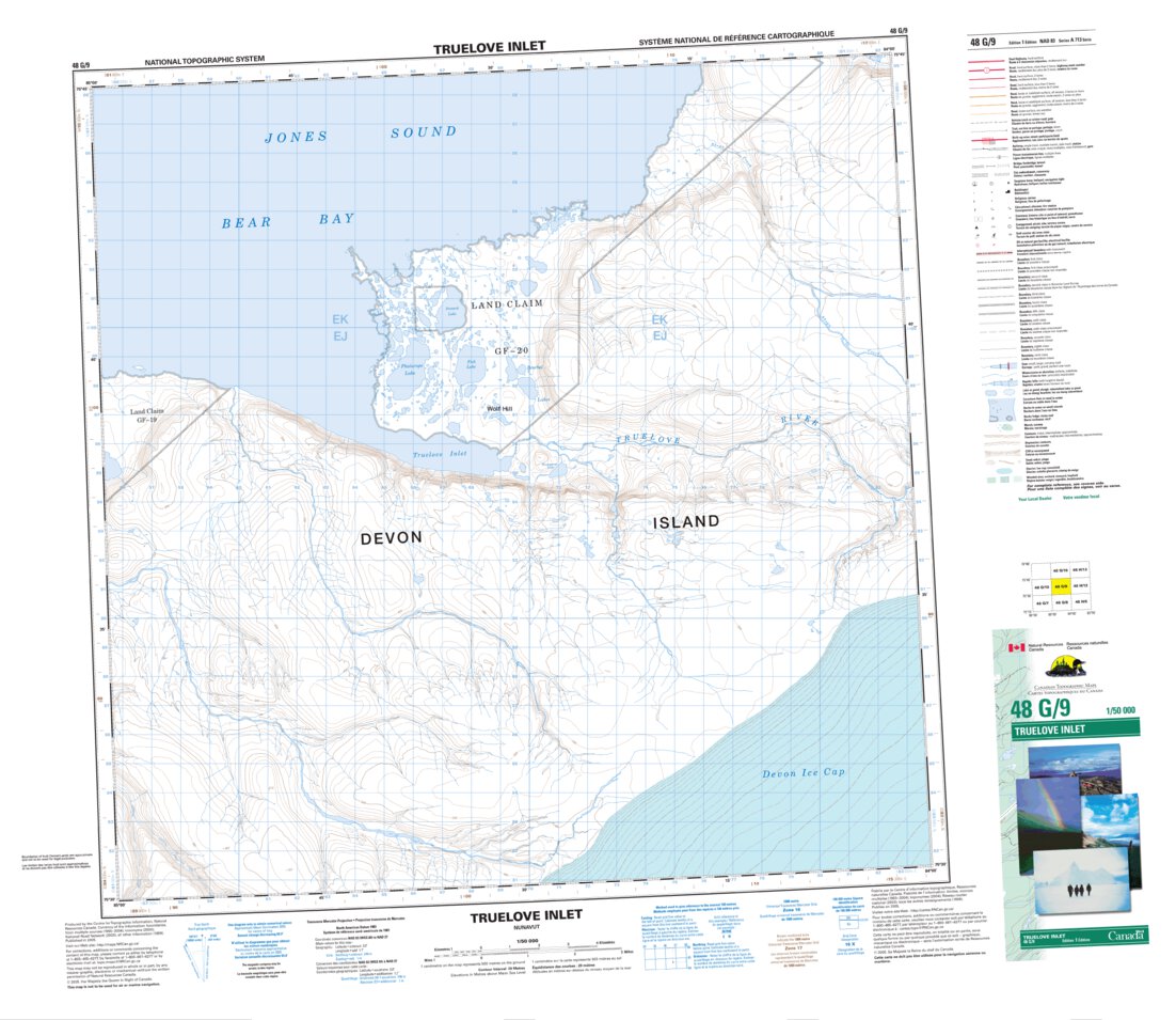 Inlet Map Example Truelove Inlet, NU (048G09 CanMatrix) Map by Natural Resources Canada ...