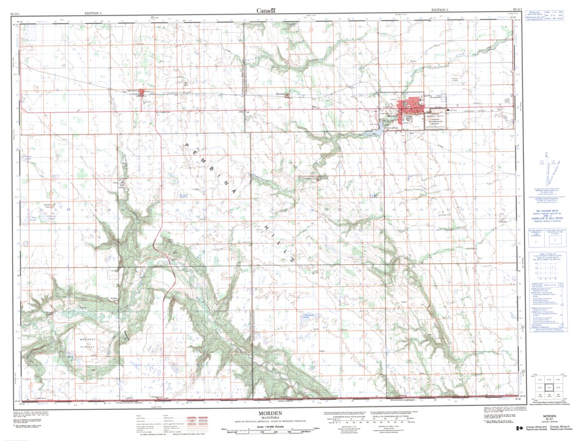 Morden, MB (062G01 CanMatrix) Map by Natural Resources Canada | Avenza Maps