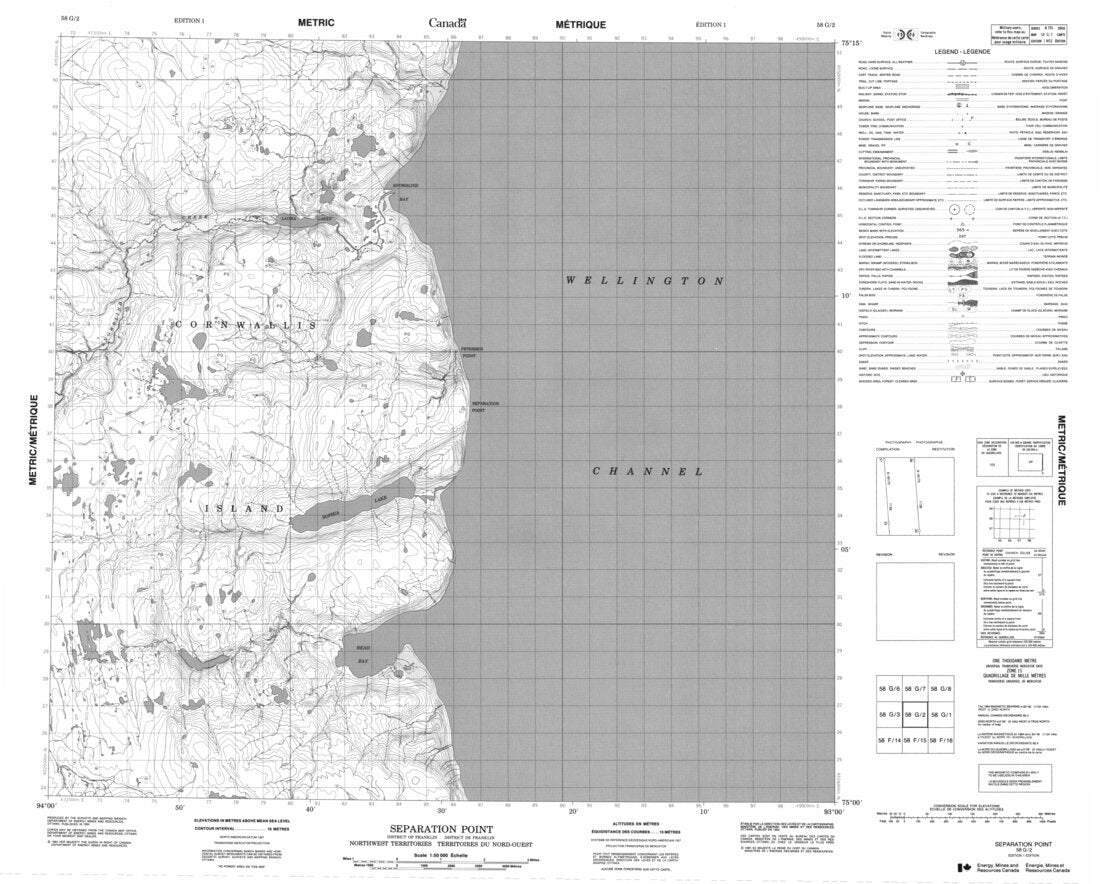 Separation Point, NU (058G02 CanMatrix) Map by Natural Resources Canada ...