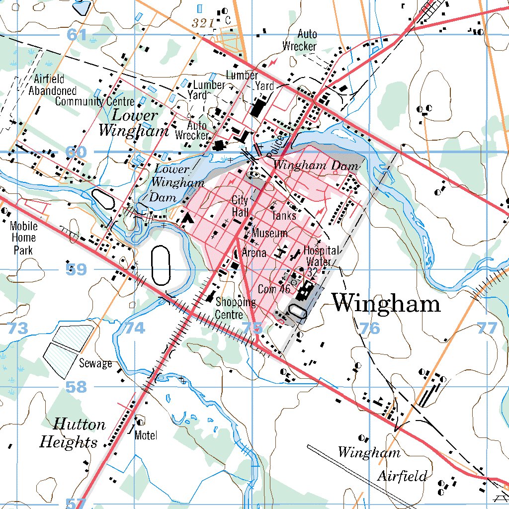 Wingham, ON (040P14 CanMatrix) Map by Natural Resources Canada | Avenza ...