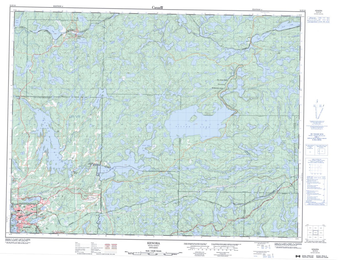 Kenora, ON (052E16 CanMatrix) Map by Natural Resources Canada | Avenza Maps