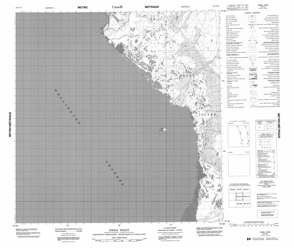 Owen Point, NU (058G16 CanMatrix) Map by Natural Resources Canada ...